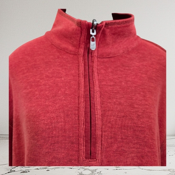Tommy Bahama Men's Burnt Orange 1/4 Zip Sweater Size XL - Picture 2 of 10